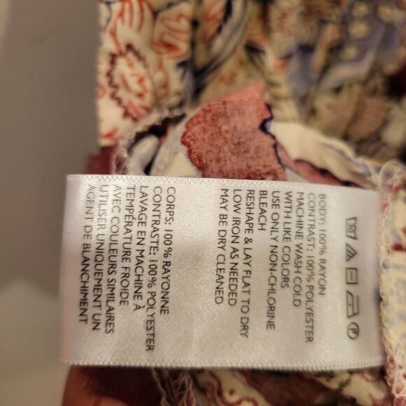 S SILENCE + NOISE ANTHROPOLOGIE FLOWY FLORAL BACK ZIP DRESS SMALL - Picture 9 of 13